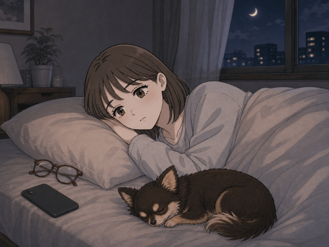 乳がんかもしれない不安で夜眠れずにいる女性