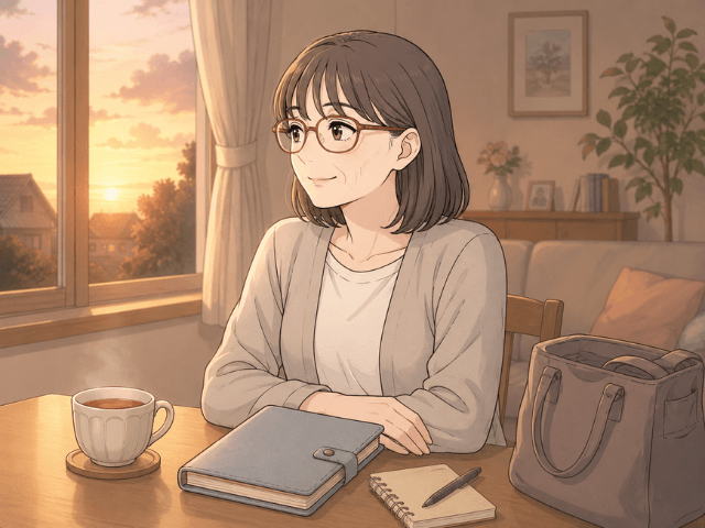 治療中の不安を抱えながらも、備えがあったことで少し前を向く50代女性の漫画