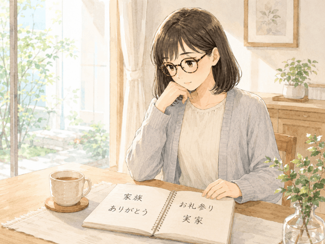 経過観察終了後、心に残っていたことをノートに書き出す女性