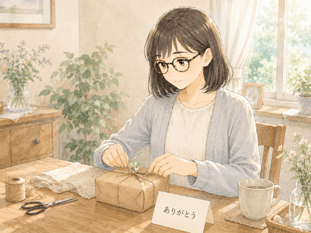 支えてくれた人へ感謝を伝えるため、快気祝いを準備する女性