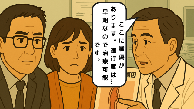 患者に説明する医師のイラスト