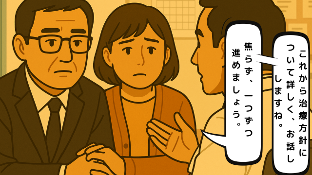 医師が患者に説明するイラスト