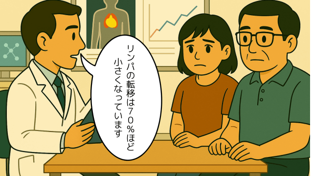 主治医からの説明を聞く夫婦のイラスト